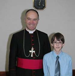 Bishop Fellay with confirmand