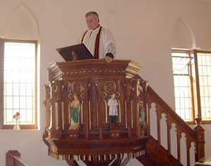 Fr. Violette delivers the sermon