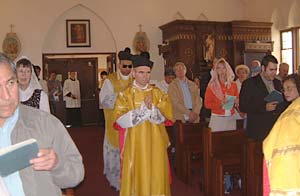 Fr. Rusak and Fr. Mery enter the church