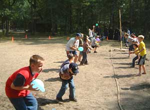 tossing the water =balloon