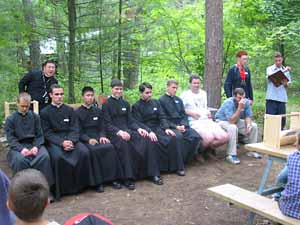 seminarians at camp