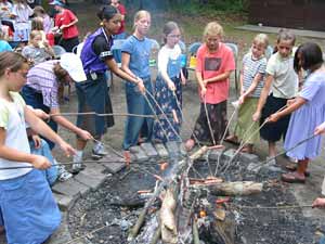 boys campfire