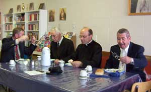 Fr. Boulet with parishioners