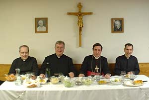 bishop, priests and altar boys