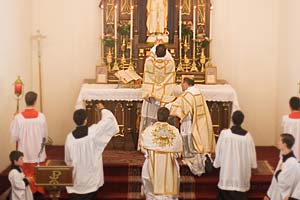 consecration at solemn high mass