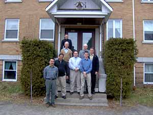 Men retreatants with Fr. May