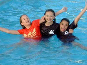 girls in the water