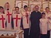 Fr Scott and eleven Eucharistic Crusaders