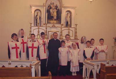 Fr Scott and eleven Eucharistic Crusaders