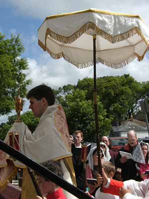 procession re-enters church