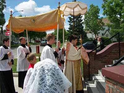 procession re-enters church