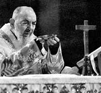 Padre Pio during Mass