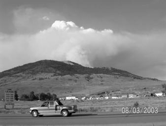 Forest fire in Kamloops