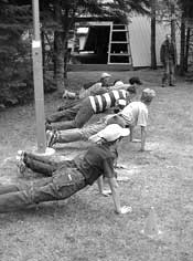 boys doing push-ups