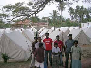 Tsunami refugee camp in Sri Lanka