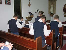 boys in chapel time