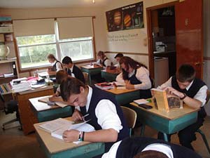 senior students at work