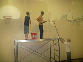 Painting the gym