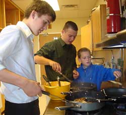 boys cooking