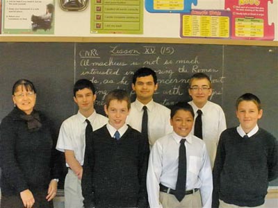 Grade eight at Our Lady of Mount Carmel Academy