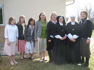 nuns and students - click to enlarge