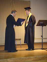 Grade 12 graduate receives diploma