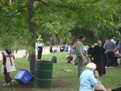 pilgrims take a break