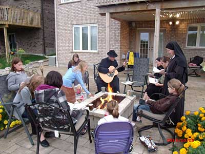 Sing-a-long at the convent