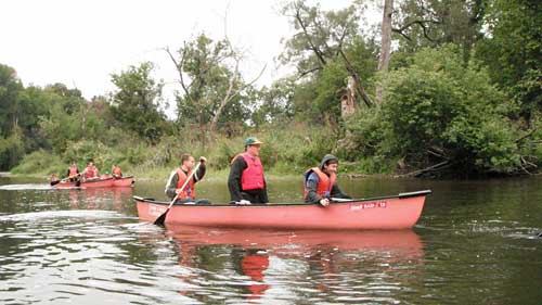 Father Damien Fox - canoe captain