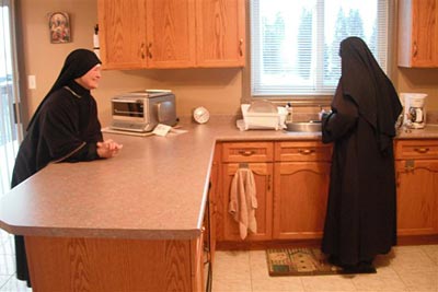 Sisters in the kitchen