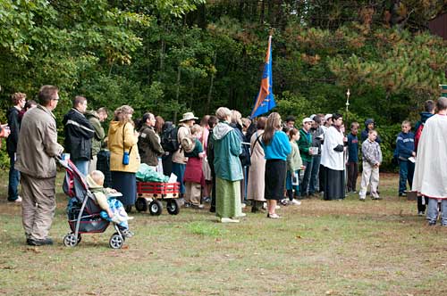 pilgrims gather