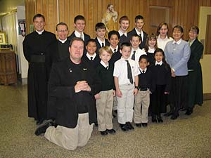 Our Lady of Mount Carmel faculty and students