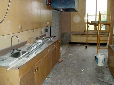 upstairs kitchen only partially finished