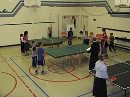 ping pong tournament in the gym